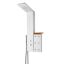 Aluminum Alloy White Swan Shower Panel with 6 Mist Massager Jets with Holder