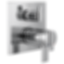ARA Angular Modern TempAssure 17T Series Valve Trim With 6-Setting Integrated Diverter - T27T967