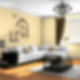 Yellow Living Room Interior